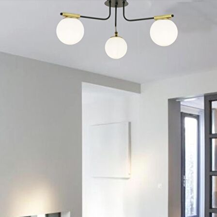 Norte 3'Lü Eskitme Modern Koridor Mutfak Salon Avize 