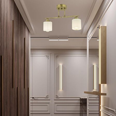 Kavis 2'Li Sıralı Eskitme Modern Genç Odası Mutfak Salon Avize