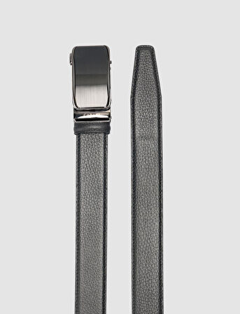 Cabani %100 Hakiki Deri Siyah 3,5 cm Erkek Kemer