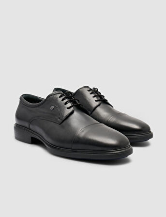 %100 Hakiki Deri Siyah Erkek Klasik Ayakkabı