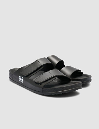 Cırt Cırtlı Siyah Erkek Terlik