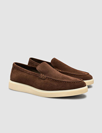 Cabani Süet Kahverengi Erkek Loafer Ayakkabı
