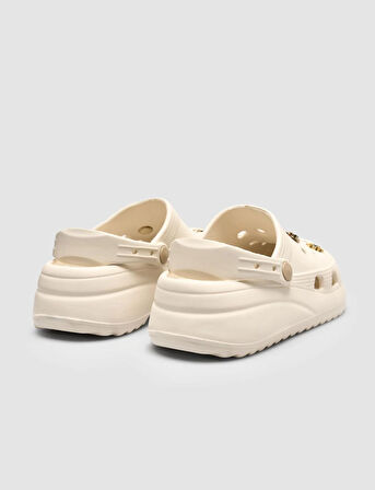 Cabani Snx Fildişi Taş Detaylı Kadın Eva Terlik