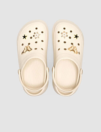 Cabani Snx Fildişi Taş Detaylı Kadın Eva Terlik