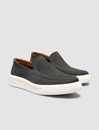 Triko Bağcıksız Antrasit Erkek Günlük Ayakkabı