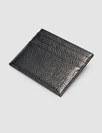 %100 Hakiki Deri Siyah Unisex Kartlık