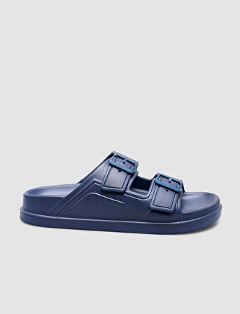 Cabani Capri Premium Çift Tokalı Lacivert Eva Erkek Terlik