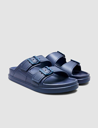 Cabani Capri Premium Çift Tokalı Lacivert Eva Erkek Terlik