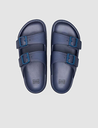 Cabani Capri Premium Çift Tokalı Lacivert Eva Erkek Terlik