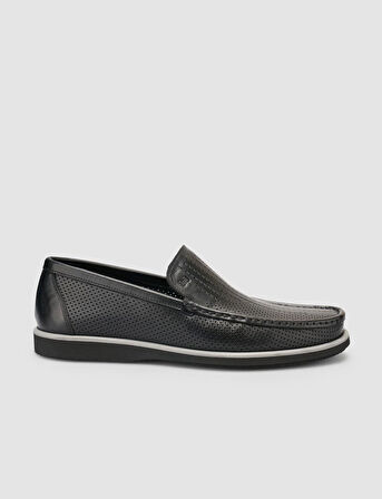 %100 Hakiki Deri Siyah Erkek Loafer