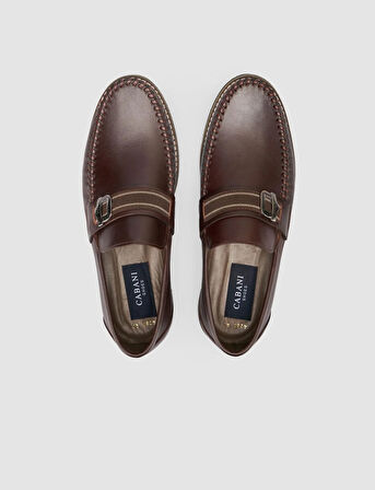 %100 Hakiki Deri Kahverengi Erkek Loafer