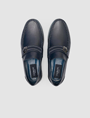 Cabani %100 Hakiki Deri Lacivert Erkek Loafer