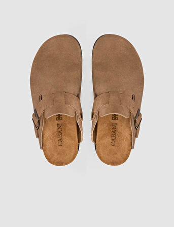 %100 Hakiki Deri Vizon Süet Kadın Terlik