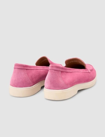 Lagaria MonaMae %100 Hakiki Deri Pembe Süet Kadın Loafer