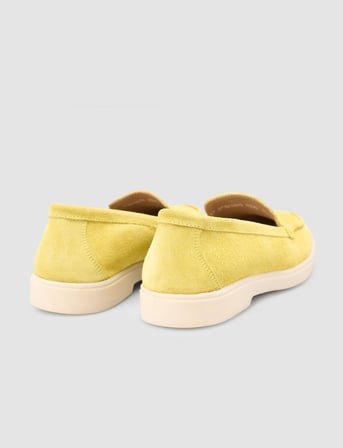 Lagaria MonaMae %100 Hakiki Deri Sarı Süet Kadın Loafer
