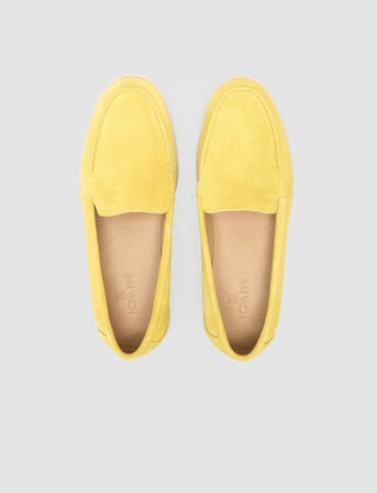 Lagaria MonaMae %100 Hakiki Deri Sarı Süet Kadın Loafer