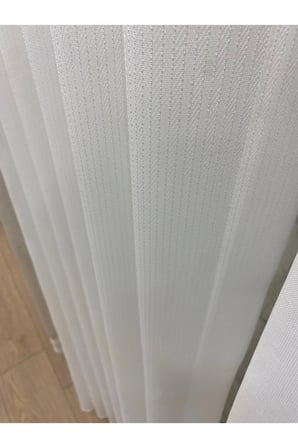 Arya Balık Sırtı Desenli 1/3 Sık Pile Tül Perde (Kırık Beyaz)