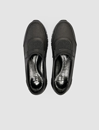 %100 Hakiki Deri Siyah Günlük Kadın Comfort
