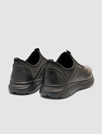 %100 Hakiki Deri Siyah Günlük Kadın Comfort