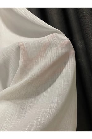 Marsil Kırçıllı Ağır Gramajlı 1/3 Sık Pile Tül Perde (Kırık Beyaz)