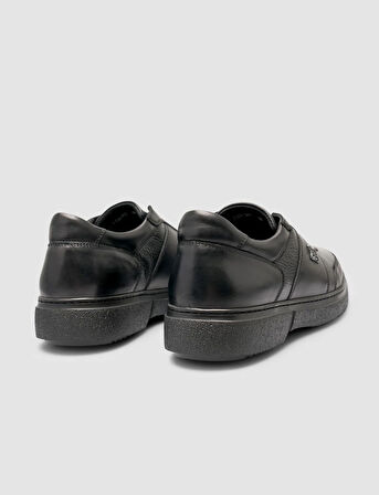 Cabani Hakiki Deri Kürklü Siyah Erkek Spor Ayakkabı