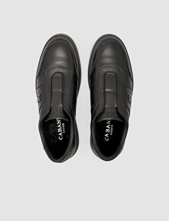 Cabani Hakiki Deri Kürklü Siyah Erkek Spor Ayakkabı