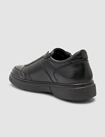 Cabani Hakiki Deri Kürklü Siyah Erkek Spor Ayakkabı