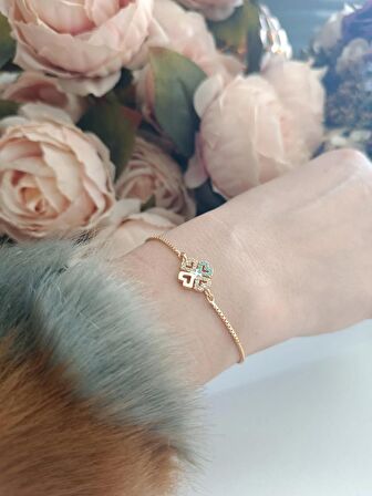 Luna Jewelry Kadın Gold Renkli Kalp Desenli Zirkon Taşlı Asansör Ayarlanabilir Renk Atmaz Çelik Bileklik