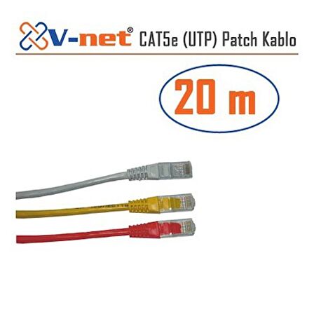 V-net CAT5e UTP 20m Patch kablosu