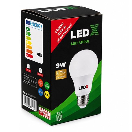 Ledx AL-LL12-48V E27 Duy 12V–48V Arası 850 Lümen 9W 6500K Beyaz LED Ampul