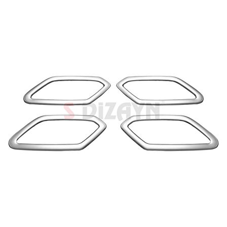 S-Dizayn Renault Duster Krom İç Kapı Kolu Çerçevesi 4 Prç 2024 Üzeri A+ Kalite (Mat Krom)