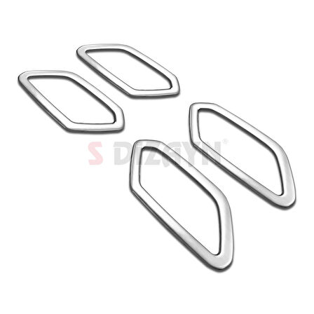 S-Dizayn Renault Duster Krom İç Kapı Kolu Çerçevesi 4 Prç 2024 Üzeri A+ Kalite (Mat Krom)