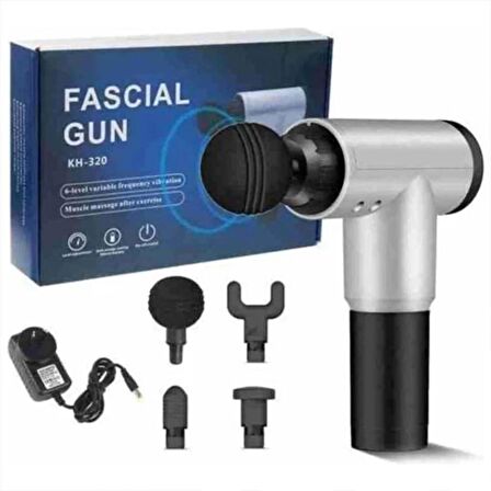 Masaj Aleti Tabancası Sporcu Kas Rahatlatıcı Şarjlı 6 Seviye Titreşimli Fascial Massage Gun RH-320