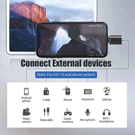 Apple iPhone Uyumlu Çevirici Metal USB OTG Dönüştürücü Subzero Converter USB 3.0 Data Transfer