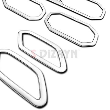 S-Dizayn Renault Duster Krom Havalandırma ve İç Kapı Kolu Çerçevesi 7 Prç. 2024 Üzeri (Mat Krom) A+ Kalite