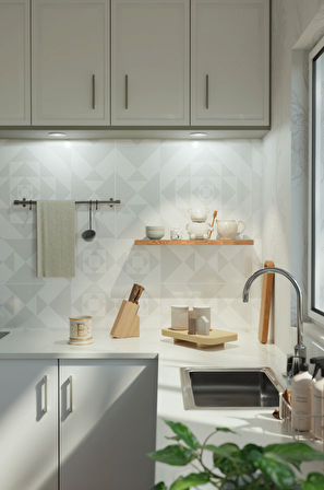 60 Cm Safir Meşe Mdf Uçan Duvar Rafı Gizli Bağlantı Kitaplık