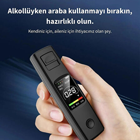 Monozone A20 Taşınabilir Alkol Test Cihazı Yüksek Hassasiyetli Alkol Ölçer Hd Ekran Temassız Şarjlı 