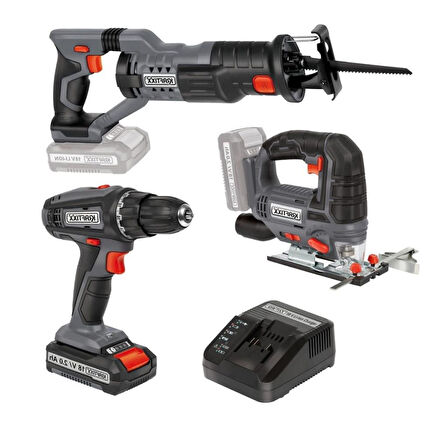 Kraftixx by Einhell Akülü Vidalama Dekupaj Tilki Kuyruğu Set 1x2 Amper
