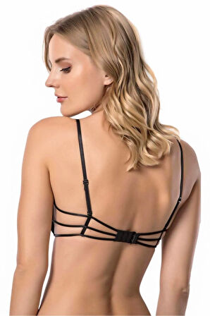 Kadın Destekli Push-up Taşlı Biyeli Micro Sütyen