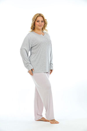 Etoile Bambu Büyük Beden Kadın Pijama Takımı