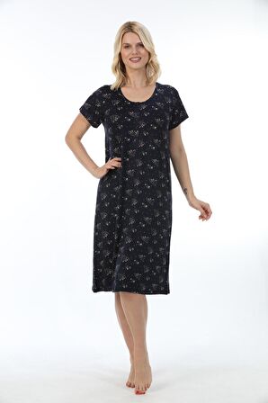 Etoile Kadın Bambu Kısa Kol Desenli Gecelik 72224