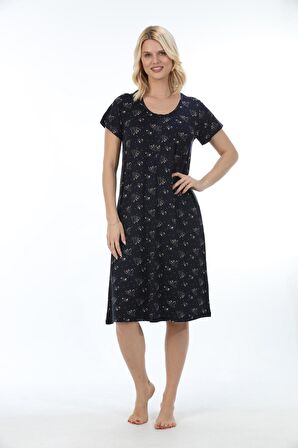 Etoile Kadın Bambu Kısa Kol Desenli Gecelik 72224