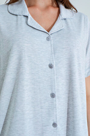 Bambu Boydan Düğmeli Hamile Lohusa Şort Takım 30101-30104