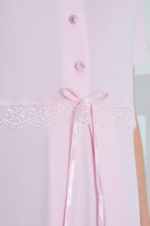Bambu Dantel Detaylı Hamile Lohusa Gecelik 30251-30255