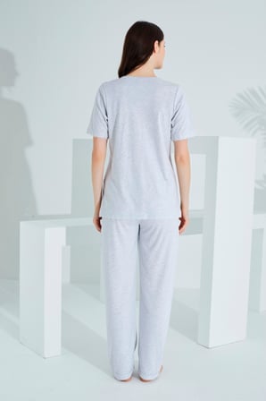 Bambu Dantel Detaylı Hamile Lohusa Pijama Takım 30256-30260