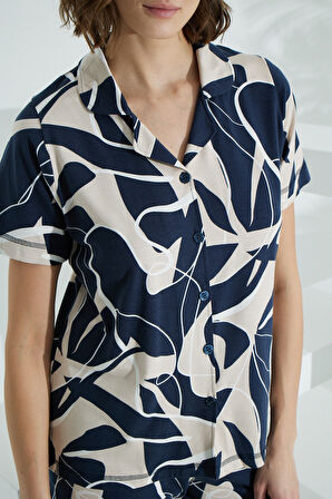 Bambu Kısa Kollu Yazlık Kadın Şort Takım 70005