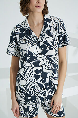 Bambu Kısa Kollu Yazlık Kadın Şort Takım 70001