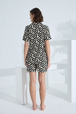 Bambu Kısa Kollu Yazlık Kadın Şort Takım 70002