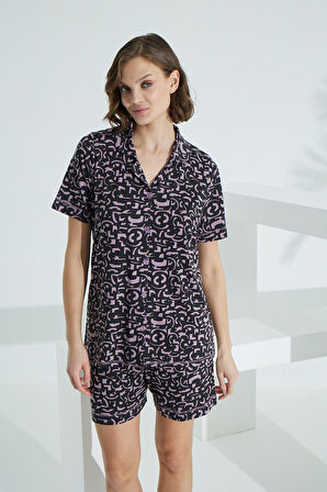 Bambu Kısa Kollu Yazlık Kadın Şort Takım 70003