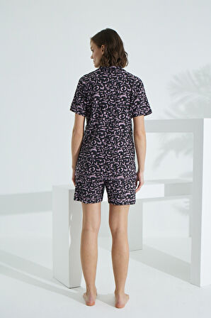 Bambu Kısa Kollu Yazlık Kadın Şort Takım 70003